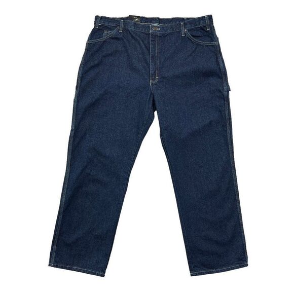 Dickies Jeans Men's Size 42 Blue Relaxed Fit Straight Leg Carpenter Work Denim - Picture 1 of 11